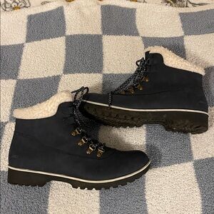 Jambu Navy Blue Water Resistant Winter Boots with Memory Foam